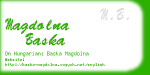 magdolna baska business card